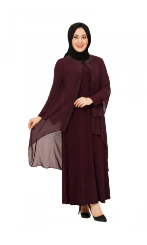 Moda Çizgi Büyük Beden Elbise