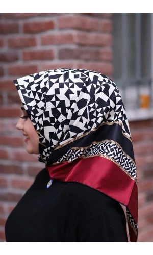 Moda Çizgi Desenli Eşarp