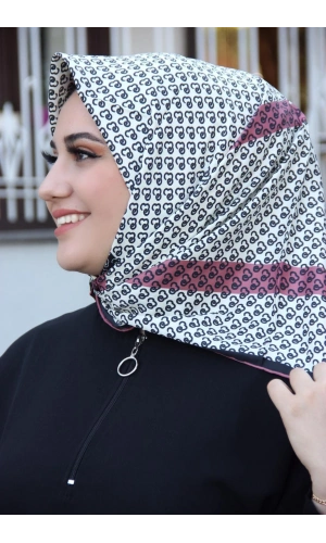 Moda Çizgi Desenli Eşarp