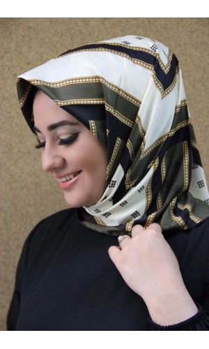 Moda Çizgi Desenli Eşarp