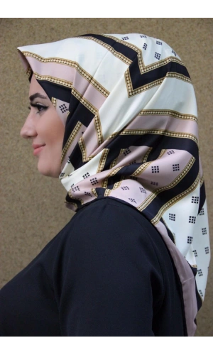Moda Çizgi Desenli Eşarp