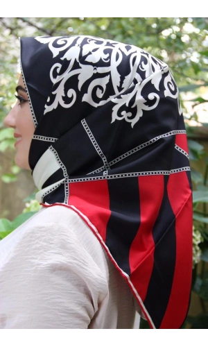 Moda Çizgi Desenli Eşarp