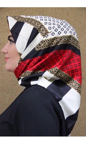 Moda Çizgi Desenli Eşarp