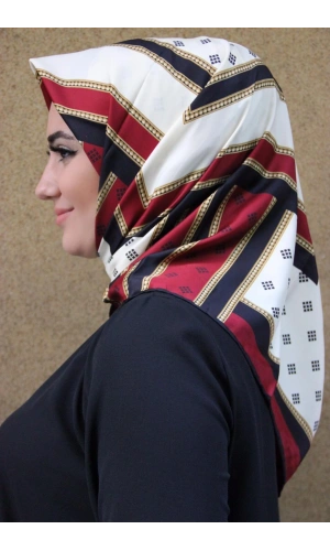 Moda Çizgi Desenli Eşarp