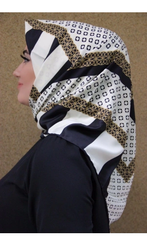 Moda Çizgi Desenli Eşarp