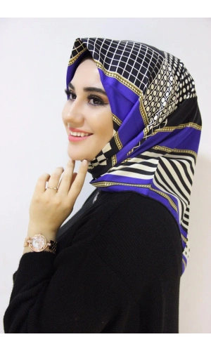 Moda Çizgi Desenli Eşarp