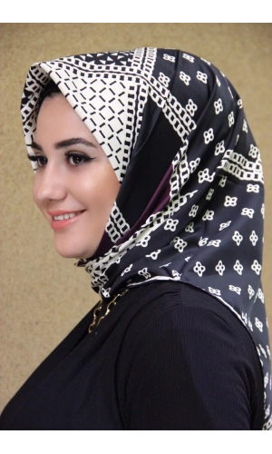 Moda Çizgi Desenli Eşarp