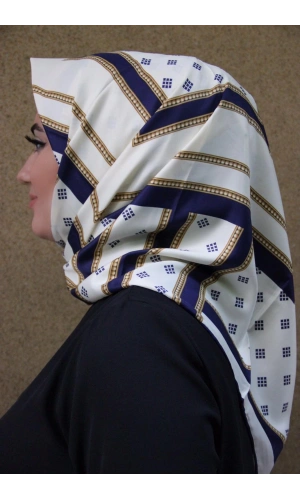 Moda Çizgi Desenli Eşarp