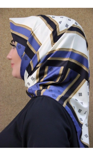 Moda Çizgi Desenli Eşarp