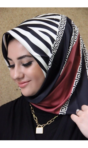 Moda Çizgi Desenli Eşarp