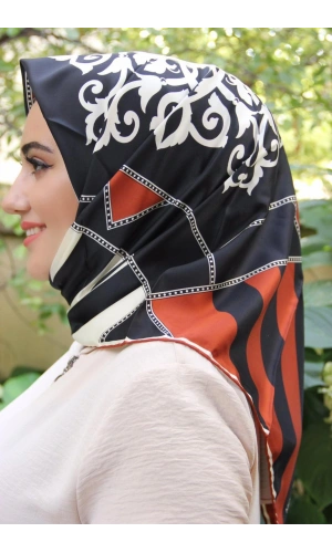 Moda Çizgi Desenli Eşarp