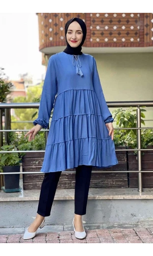 Moda Çizgi Desenli Tunik