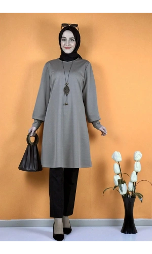 Moda Çizgi Desenli Tunik