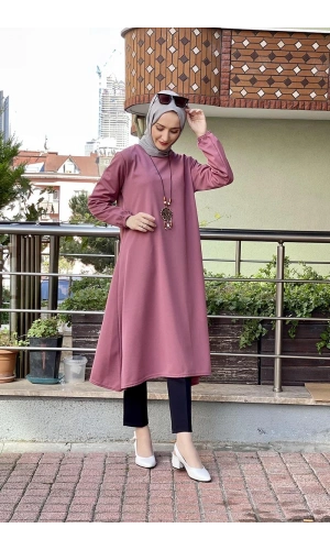 Moda Çizgi Desenli Tunik