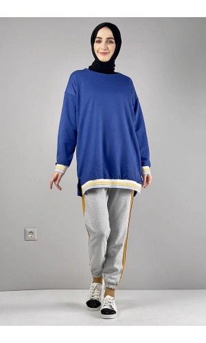 Moda Çizgi Desenli Tunik