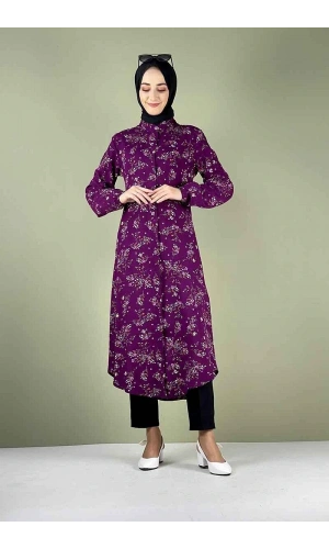 Moda Çizgi Desenli Tunik