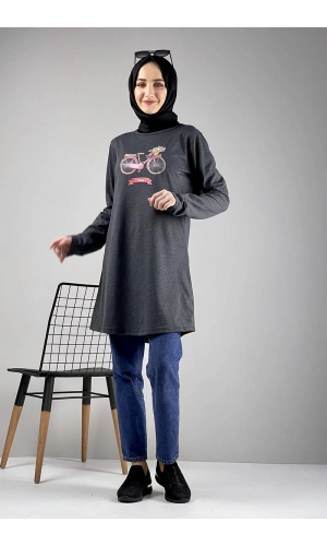 Moda Çizgi Desenli Tunik