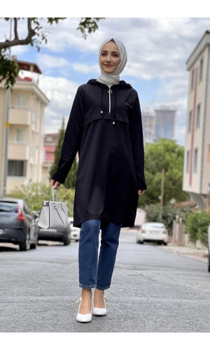 Moda Çizgi Desenli Tunik