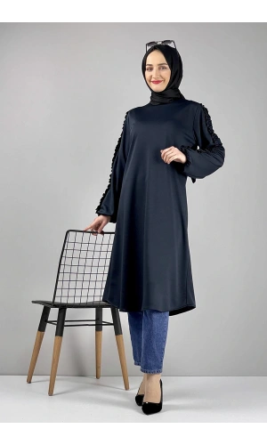 Moda Çizgi Desenli Tunik