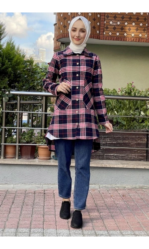 Moda Çizgi Desenli Tunik