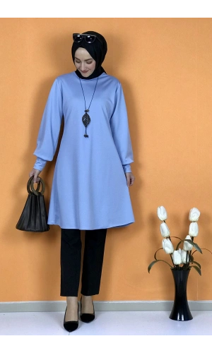 Moda Çizgi Desenli Tunik