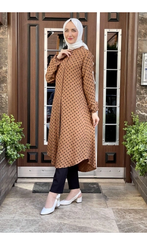 Moda Çizgi Desenli Tunik