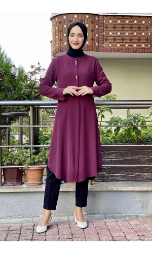 Moda Çizgi Desenli Tunik