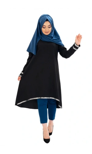 Moda Çizgi Desenli Tunik