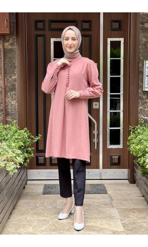 Moda Çizgi Desenli Tunik