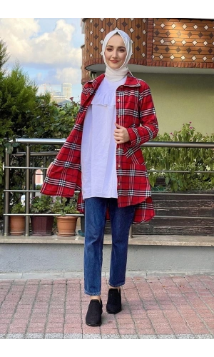 Moda Çizgi Desenli Tunik