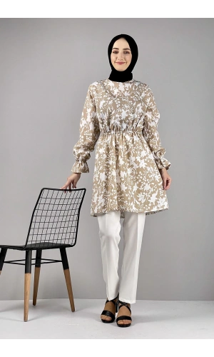 Moda Çizgi Desenli Tunik