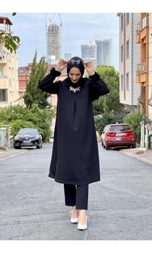 Moda Çizgi Desenli Tunik