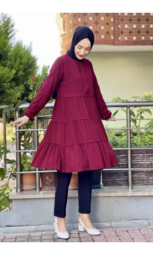 Moda Çizgi Desenli Tunik