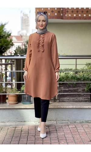 Moda Çizgi Desenli Tunik