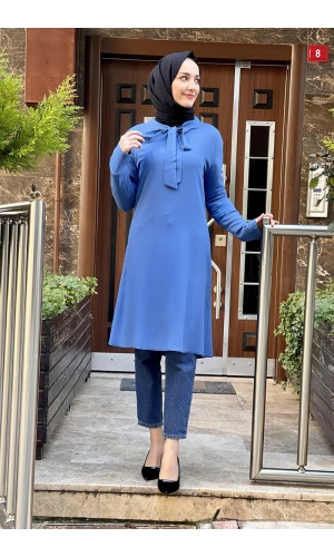 Moda Çizgi Desenli Tunik