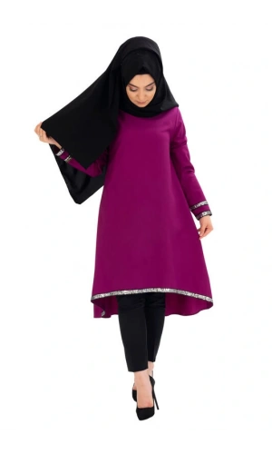 Moda Çizgi Desenli Tunik