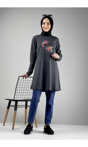 Moda Çizgi Desenli Tunik