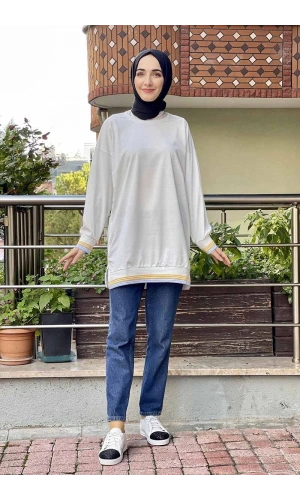 Moda Çizgi Desenli Tunik