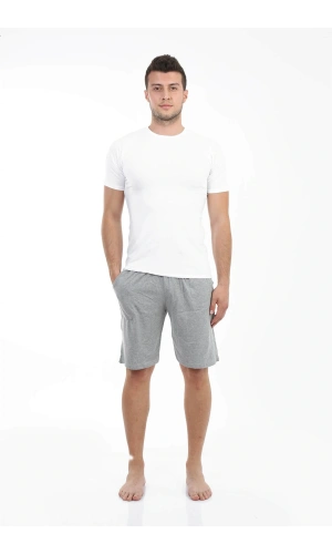 Moda Çizgi Erkek Cepli Pamuk Şort 27210