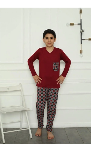 Moda Çizgi Erkek Çocuk Penye Pijama Takım 20385