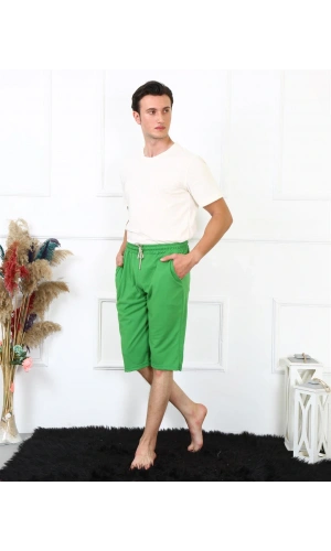 Moda Çizgi Erkek Lakost Fıstık Yeşili Kapri 27481