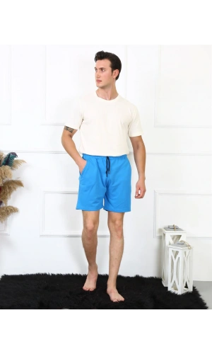 Moda Çizgi Erkek Lakost Saks Şort 27487