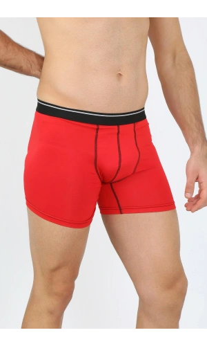 Moda Çizgi Erkek Pamuk Likralı Kırmızı 40133