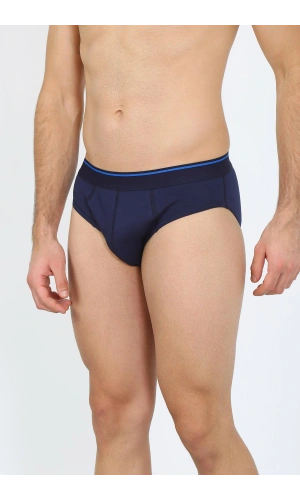 Moda Çizgi Erkek Pamuk Likralı Slip Lacivert 40132