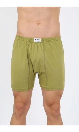 Moda Çizgi Erkek Pamuk Paçalı Külot Haki 40130