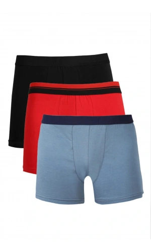 Moda Çizgi Erkek Penye 3lü Boxer 40101