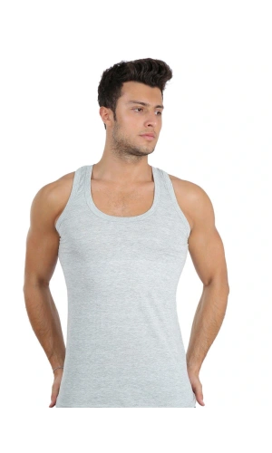 Moda Çizgi Erkek Penye Gri 6566