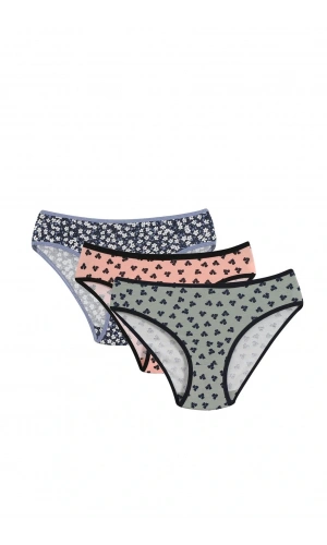 Moda Çizgi Kadın 3lü Külot 40245