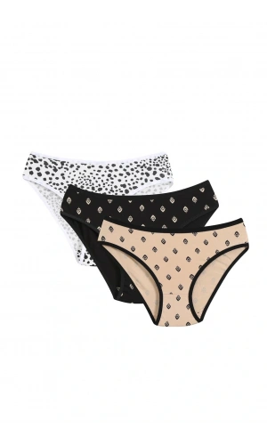 Moda Çizgi Kadın 3lü Külot 40247