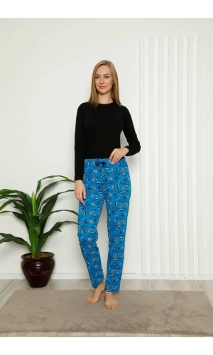 Moda Çizgi Kadın Alt Pijama